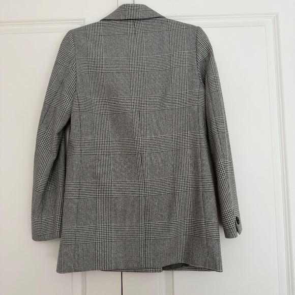 AllSaints Astrid Check Double Breasted Wool Blazer – Size US 4 - Picture 3 of 7